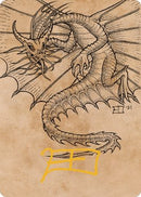 Ancient Gold Dragon Art Card (44) (Gold-Stamped Signature) [Commander Legends: Battle for Baldur's Gate Art Series] - Bea DnD Games