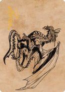 Ancient Silver Dragon Art Card (47) (Gold-Stamped Signature) [Commander Legends: Battle for Baldur's Gate Art Series] - Bea DnD Games