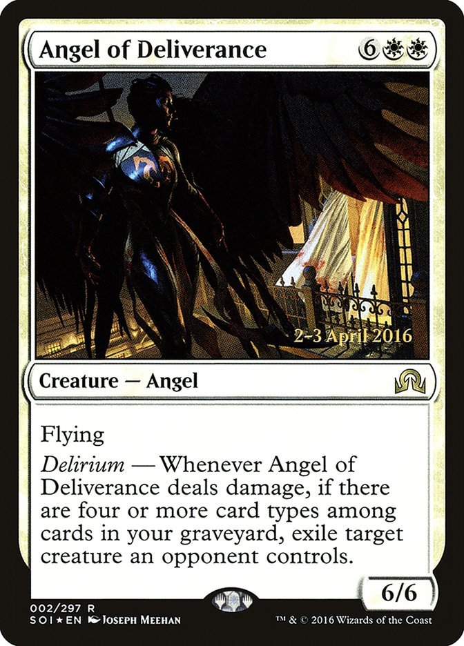 Angel of Deliverance [Shadows over Innistrad Prerelease Promos] - Bea DnD Games