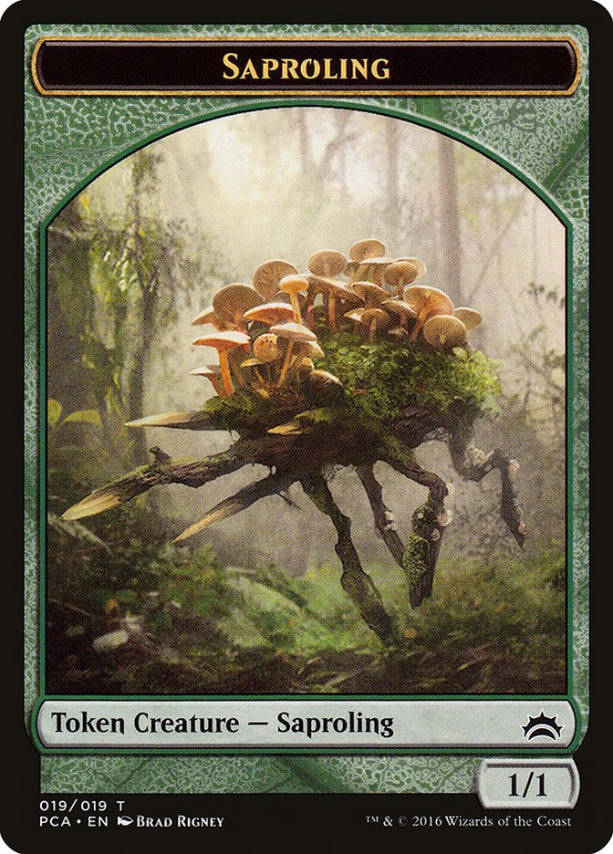 Angel // Saproling Double-Sided Token [Planechase Anthology Tokens] - Bea DnD Games