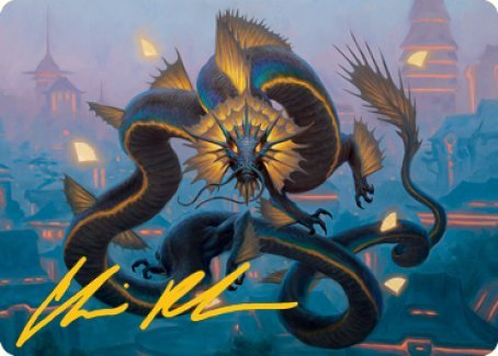 Ao, the Dawn Sky 1 Art Card (Gold-Stamped Signature) [Kamigawa: Neon Dynasty Art Series] - Bea DnD Games