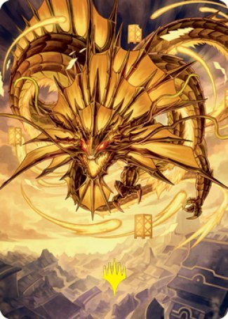 Ao, the Dawn Sky 2 Art Card (Gold-Stamped Signature) [Kamigawa: Neon Dynasty Art Series] - Bea DnD Games