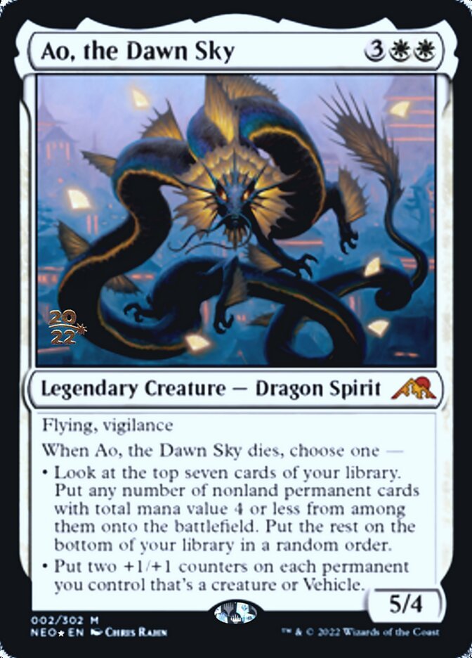 Ao, the Dawn Sky [Kamigawa: Neon Dynasty Prerelease Promos] - Bea DnD Games