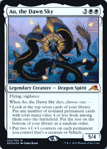 Ao, the Dawn Sky [Kamigawa: Neon Dynasty Prerelease Promos] - Bea DnD Games