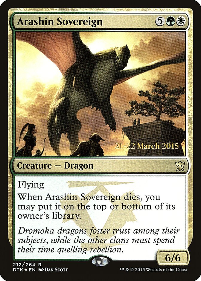 Arashin Sovereign [Dragons of Tarkir Prerelease Promos] - Bea DnD Games