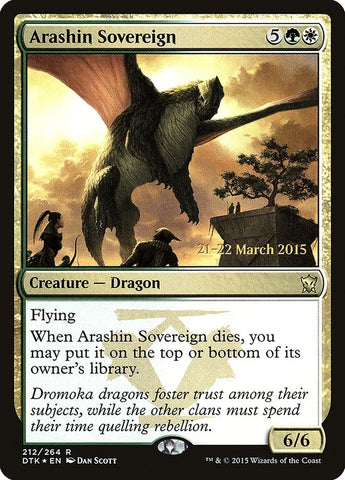 Arashin Sovereign [Dragons of Tarkir Prerelease Promos] - Bea DnD Games