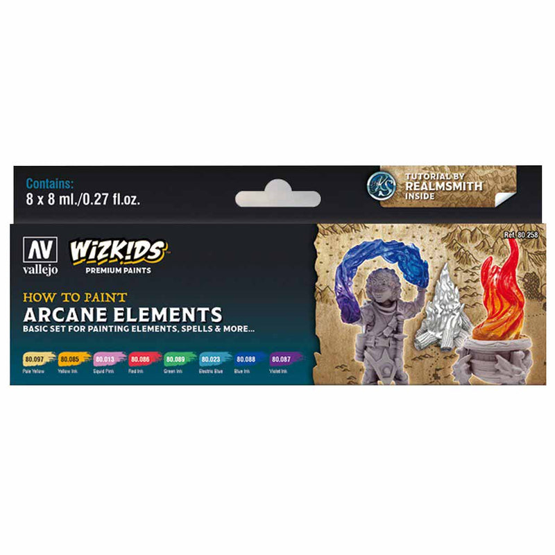 Arcane Elements Wizkids Premium Paint Set by Vallejo - Bea DnD Games