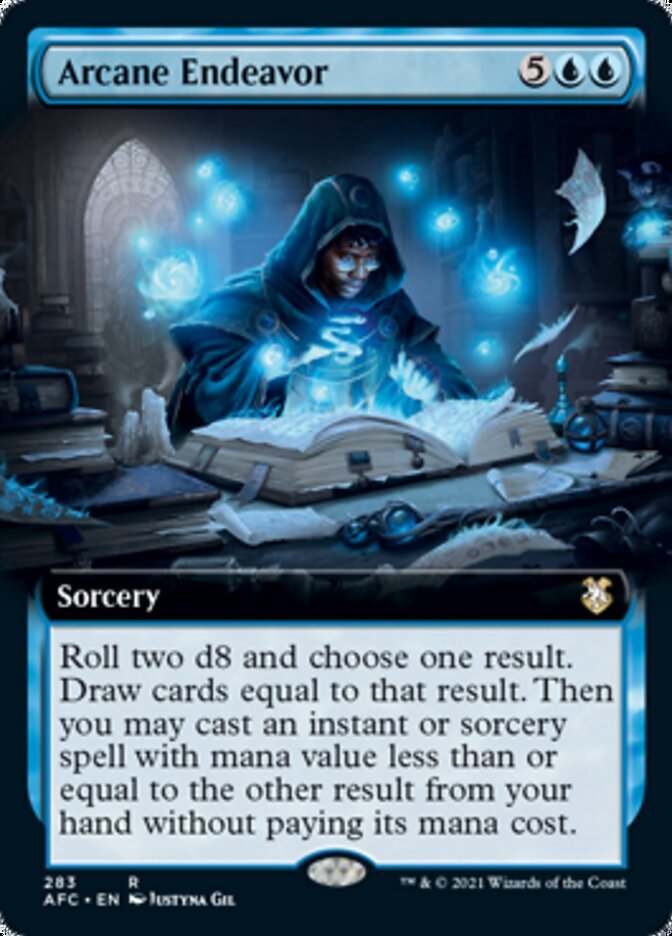 Arcane Endeavor (Extended Art) [Dungeons & Dragons: Adventures in the Forgotten Realms Commander] - Bea DnD Games