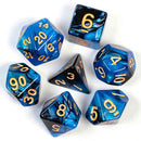 Arcane Steel - 7 Piece Polyhedral Dice Set + Dice Bag - Bea DnD Games