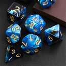 Arcane Steel - 7 Piece Polyhedral Dice Set + Dice Bag - Bea DnD Games