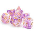 Arcanum's Veil - 7 Piece Polyhedral Dice Set + Dice Bag - Bea DnD Games
