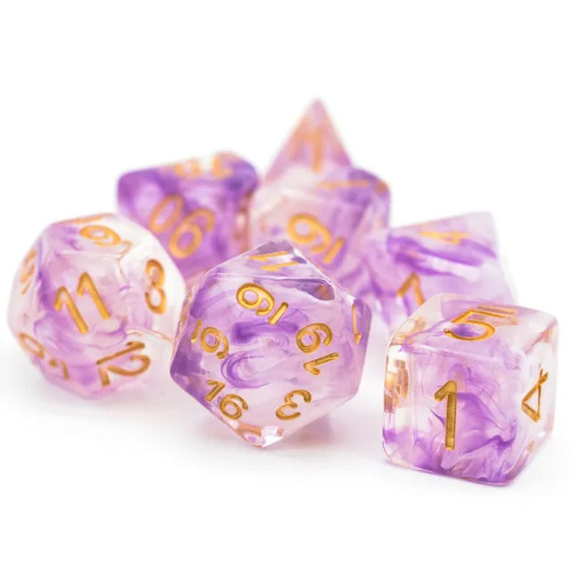 Arcanum's Veil - 7 Piece Polyhedral Dice Set + Dice Bag - Bea DnD Games
