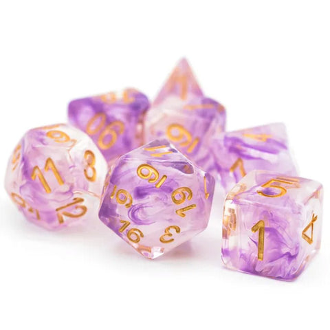 Arcanum's Veil - 7 Piece Polyhedral Dice Set + Dice Bag - Bea DnD Games