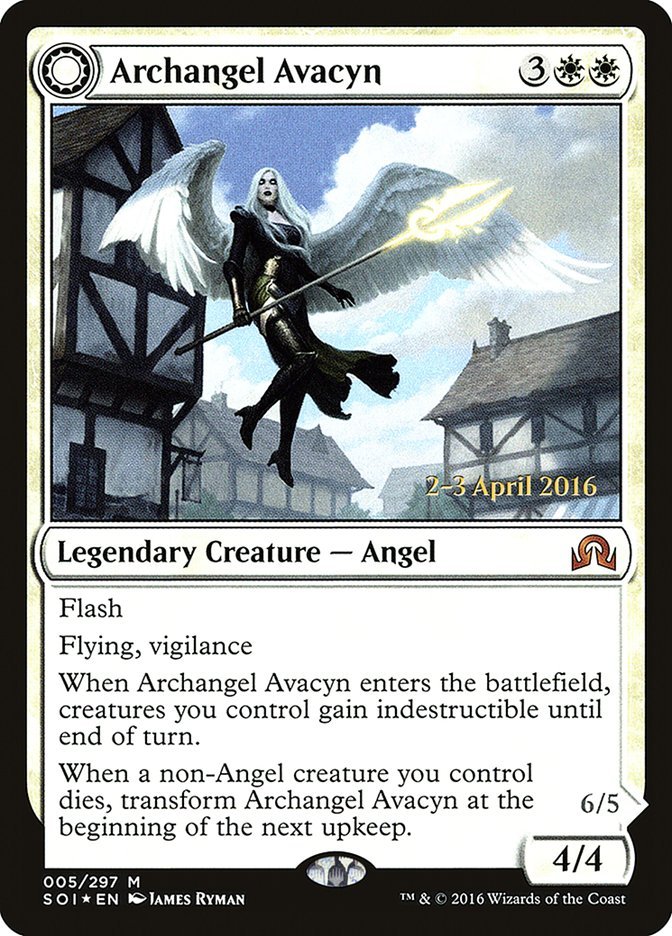 Archangel Avacyn // Avacyn, the Purifier [Shadows over Innistrad Prerelease Promos] - Bea DnD Games