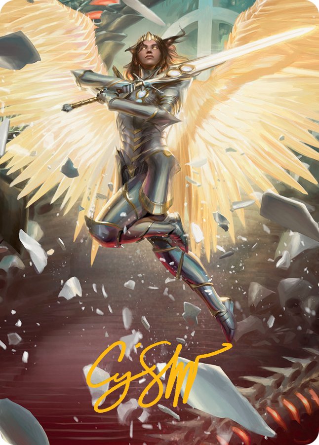 Archangel Elspeth Art Card (Gold-Stamped Signature) [March of the Machine Art Series] - Bea DnD Games