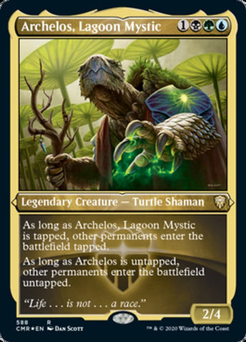 Archelos, Lagoon Mystic (Etched) [Commander Legends] - Bea DnD Games