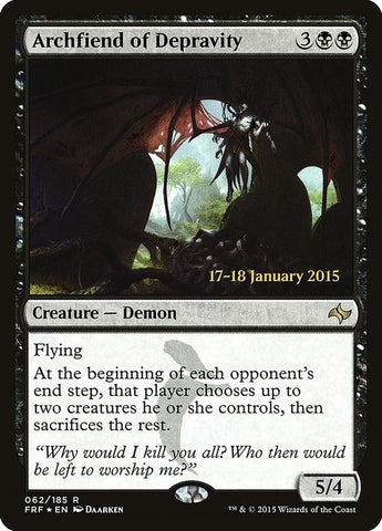 Archfiend of Depravity [Fate Reforged Prerelease Promos] - Bea DnD Games