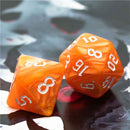Archmagi's Fire - 7 Piece Polyhedral Dice Set + Dice Bag - Bea DnD Games