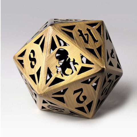 Archon - 60mm Hollow Metal D20 Dice by Kraken Dice - Bea DnD Games