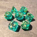 Ariel's Voice- 7 Piece Polyhedral Dice Set + Dice Bag - Bea DnD Games