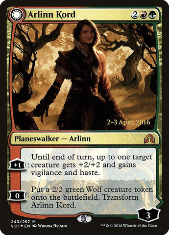 Arlinn Kord // Arlinn, Embraced by the Moon [Shadows over Innistrad Prerelease Promos] - Bea DnD Games
