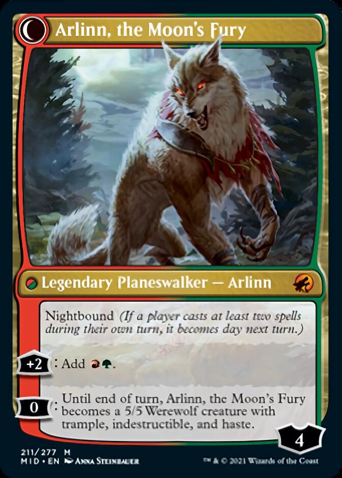 Arlinn, the Pack's Hope // Arlinn, the Moon's Fury [Innistrad: Midnight Hunt] - Bea DnD Games