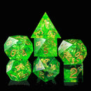 Artemis' Blessing Handcrafted Sharp Edge Dice Set & Dice Case - Bea DnD Games