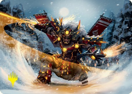 Asari Captain Art Card (Gold-Stamped Signature) [Kamigawa: Neon Dynasty Art Series] - Bea DnD Games