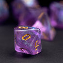 Astral Sea 7 Piece Polyhedral Dice Set + Dice Bag - Bea DnD Games