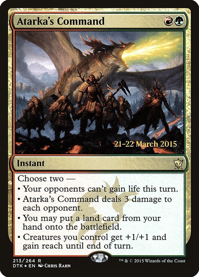 Atarka's Command [Dragons of Tarkir Prerelease Promos] - Bea DnD Games