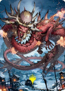 Atsushi, the Blazing Sky 2 Art Card (Gold-Stamped Signature) [Kamigawa: Neon Dynasty Art Series] - Bea DnD Games