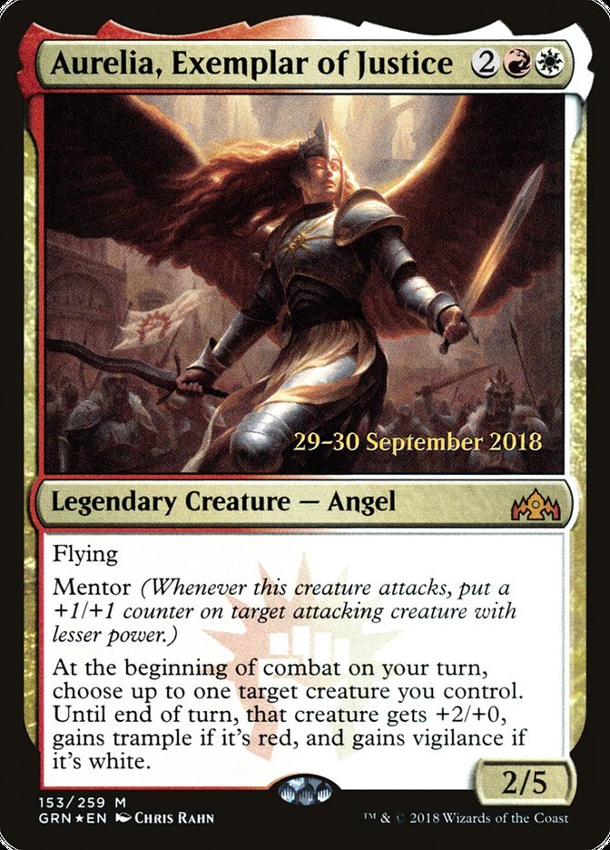 Aurelia, Exemplar of Justice [Guilds of Ravnica Prerelease Promos] - Bea DnD Games