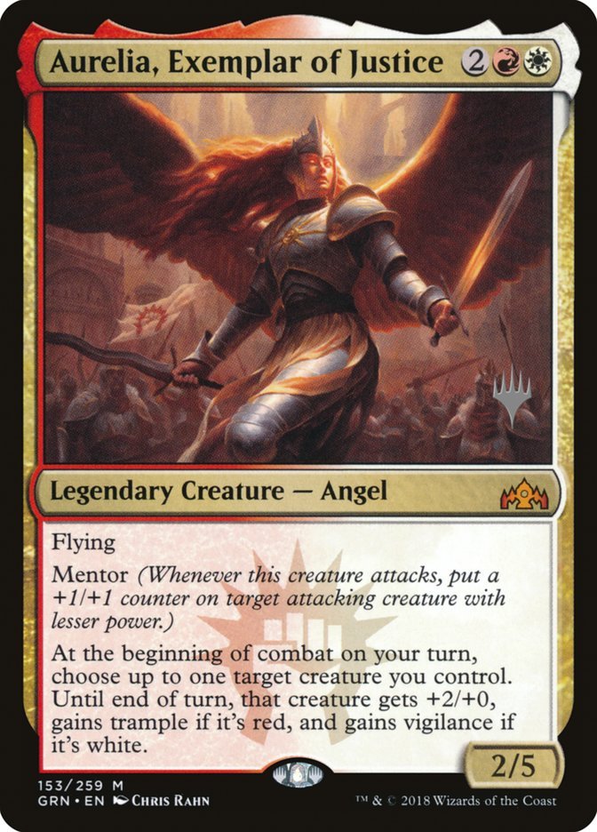 Aurelia, Exemplar of Justice (Promo Pack) [Guilds of Ravnica Promos] - Bea DnD Games