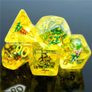 Autumn Nymph - 7 Piece Polyhedral Dice Set + Dice Bag - Bea DnD Games