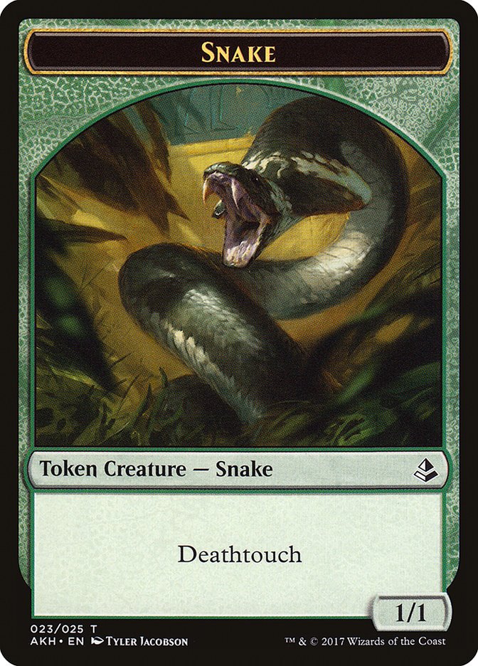 Aven Initiate // Snake Double-Sided Token [Amonkhet Tokens] - Bea DnD Games