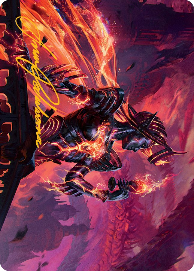 Ayara, Furnace Queen Art Card (Gold-Stamped Signature) [March of the Machine Art Series] - Bea DnD Games