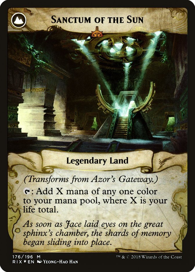 Azor's Gateway // Sanctum of the Sun [Rivals of Ixalan Prerelease Promos] - Bea DnD Games