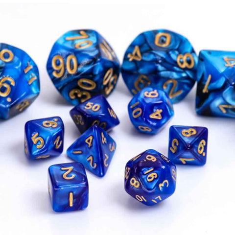 Baby Blue Wyrm - Mini Polyhedral Dice Set - Bea DnD Games