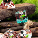 Bamboo Panda Dice - 7 Piece Polyhedral Dice Set + Dice Bag - Bea DnD Games