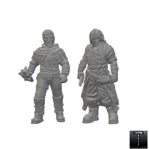 Bandits | BeaMini Unpainted RPG Miniatures - Bea DnD Games