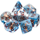 Bards Song - 7 Piece Polyhedral Dice Set + Dice Bag - Bea DnD Games