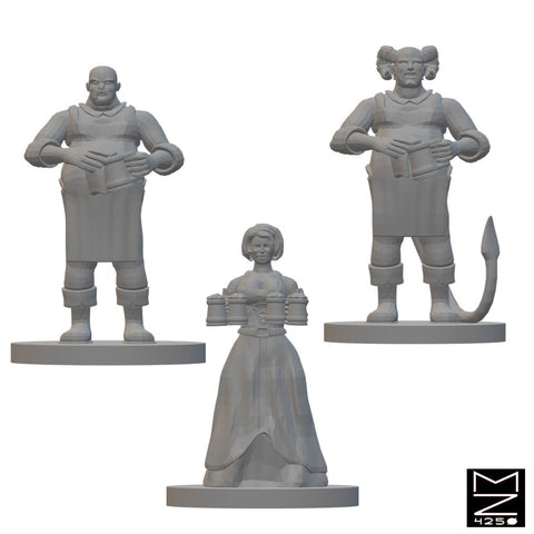 Bartenders | BeaMini Unpainted RPG Miniatures - Bea DnD Games