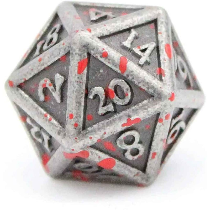 Battle Rocks 7 Piece Metal Polyhedral Dice Set & Dice Case - Bea DnD Games