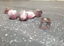 Bea DnD Purple Cat's Eye Handcrafted Gemstone Dice by Level Up Dice - Bea DnD Games