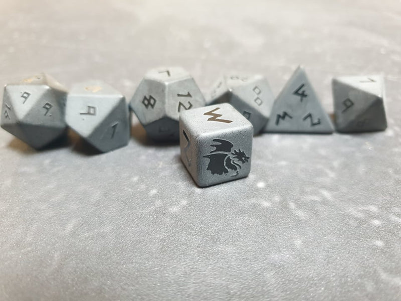 Bea DnD Raised Obsidian Handcrafted Gemstone Dice by Level Up Dice - Bea DnD Games