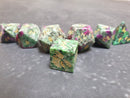 Bea DnD Ruby in Zoisite Handcrafted Gemstone Dice by Level Up Dice - Bea DnD Games