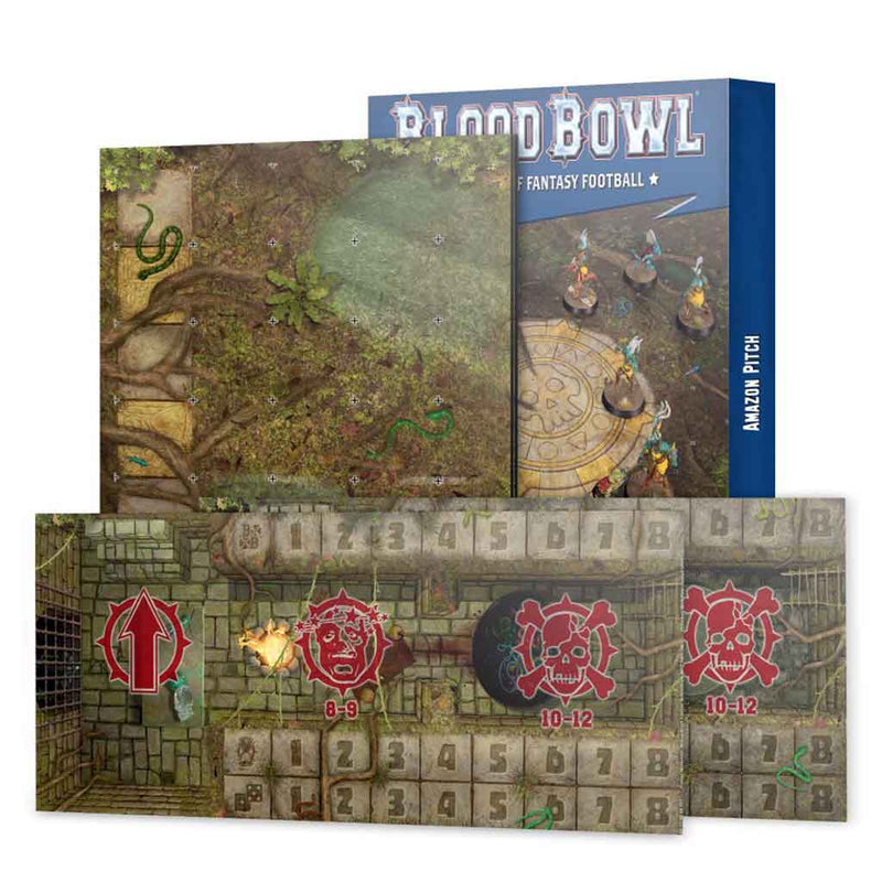 Blood Bowl - Amazon Pitch, Double-Sided Pitch and Dugouts - Bea DnD Games