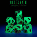 Bloodbath 10 Piece D10 GLOW IN THE DARK Dice Set - Bea DnD Games
