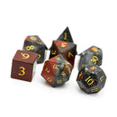 Bloodstone - Handcrafted Gemstone Dice Set & Dice Case - Bea DnD Games