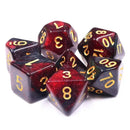 Bloody Mary - 7 Piece Polyhedral Dice Set + Dice Bag - Bea DnD Games